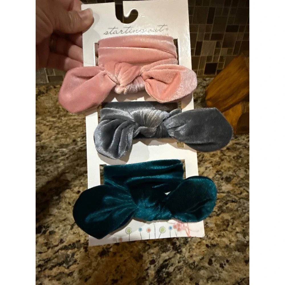 New Starting Out Headband Velvet Baby Girl Bows from Dillard's 3-pack